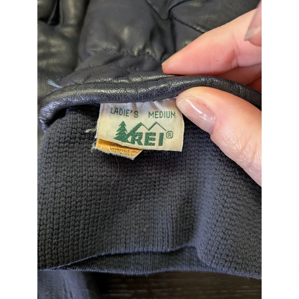 REI‎ Vintage Gore-Tex Leather Thinsulate Winter Gloves Black Women's Medium